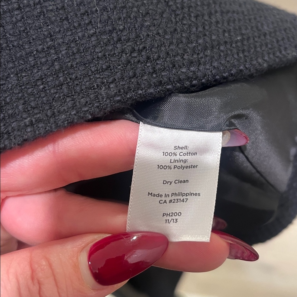 NWT Talbots Jackie black zip up collar blazer jacket boucle texture fully lined - Picture 7 of 7